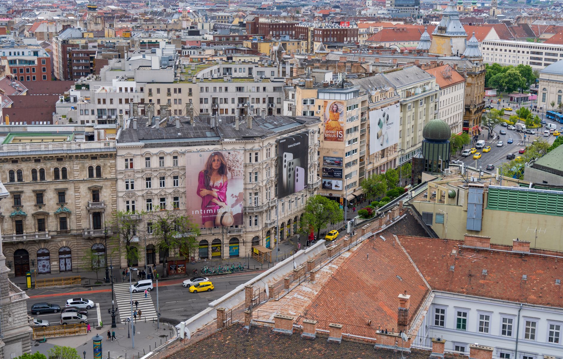 Budapest belvárosi utcaképe a stúdió környékén